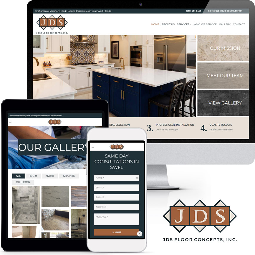 2020 WordPress Tiling Website Design Portfolio: JDS Floor Concepts | RGB Internet Systems, a Florida Website Design Company