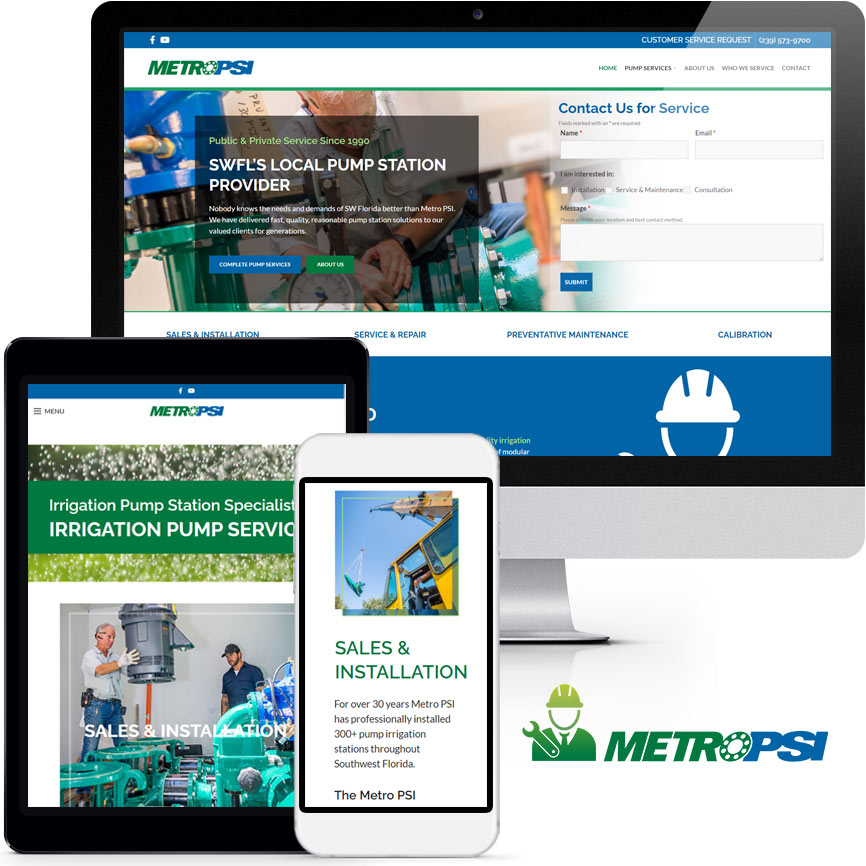 2020 WordPress Website Design Portfolio: Metro PSI | RGB Internet Systems, a Florida Website Design Company
