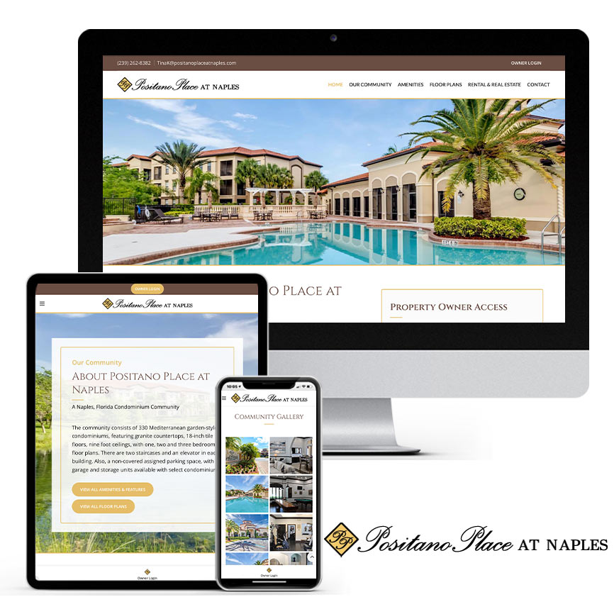 Community Association Website Design - Positano Place Naples Florida