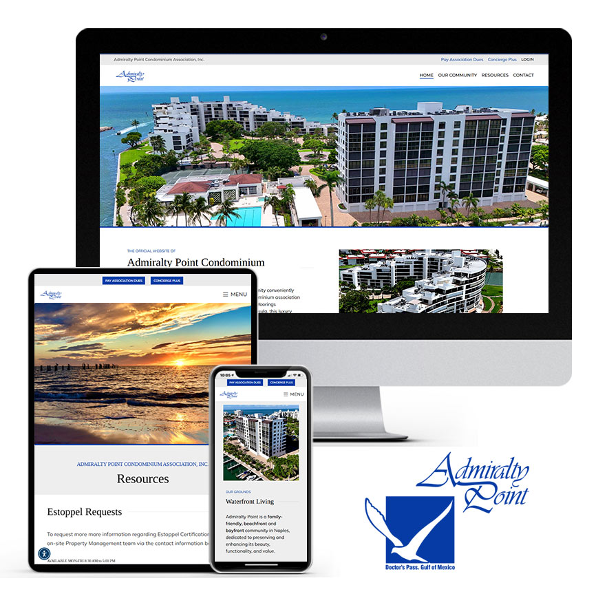 Admiralty Point Condominium Association, Inc. Website | RGB Internet Systems, a Florida Website Design Company