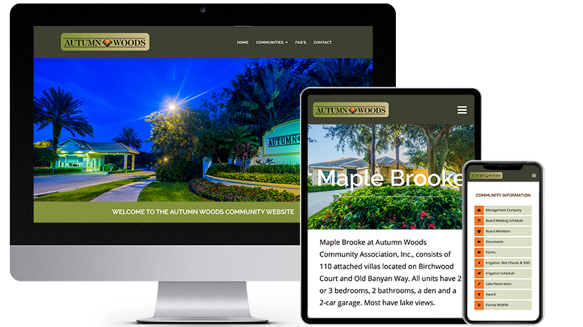 Community Association Web Design Portfolio Featured Business: Autumn Woods Community Website | RGB Internet Systems