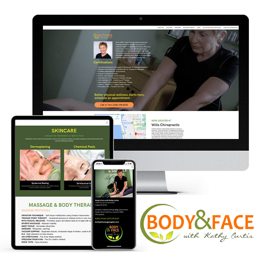 Body & Face - Landing Page Website Design Portfolio | RGB Internet Systems, a Florida Website Design Company